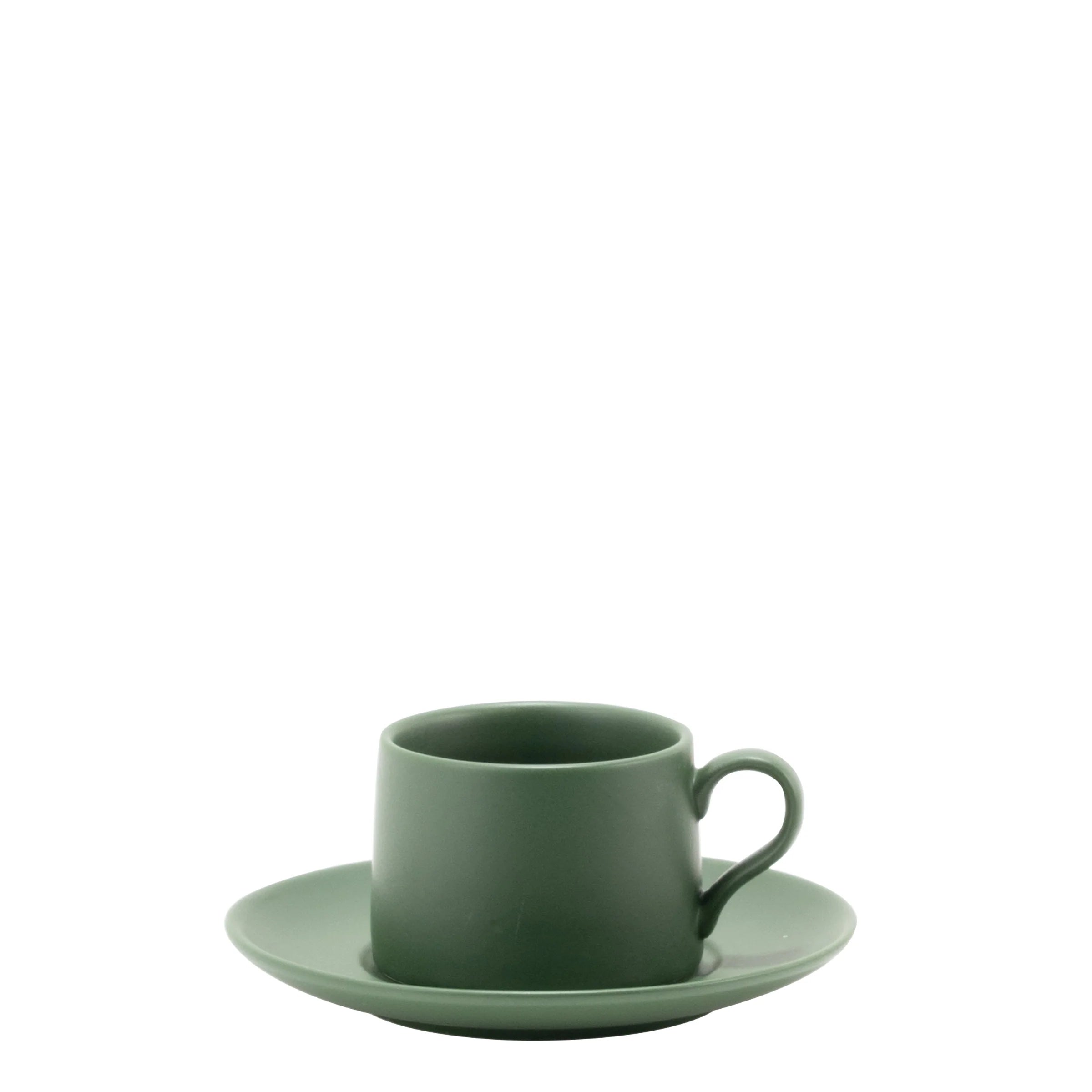 Coffee cup and saucer olive green Levante - Zafferano