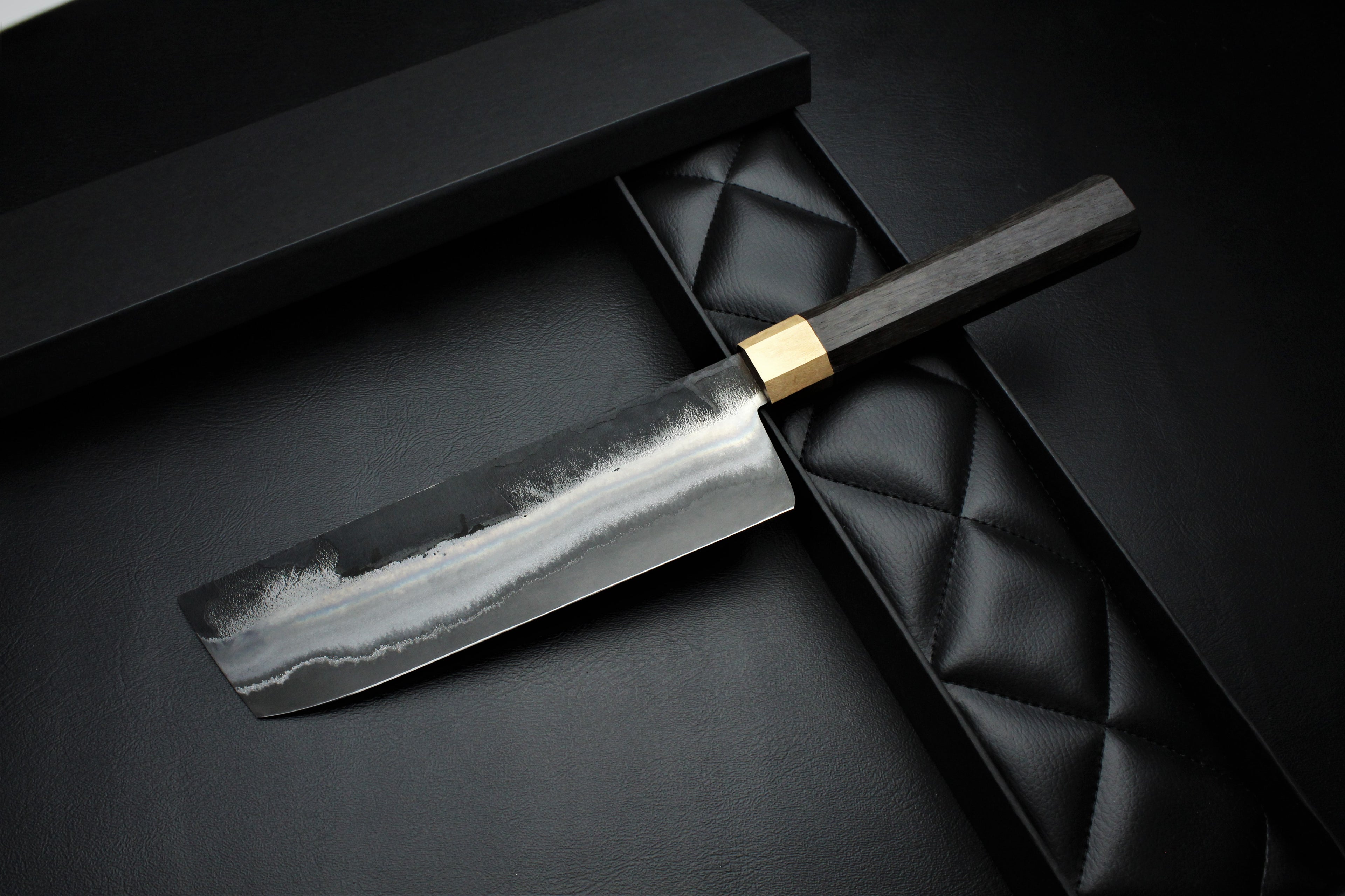 Knife Nakiri Mooreiche Oktagonal - Lilienstahl
