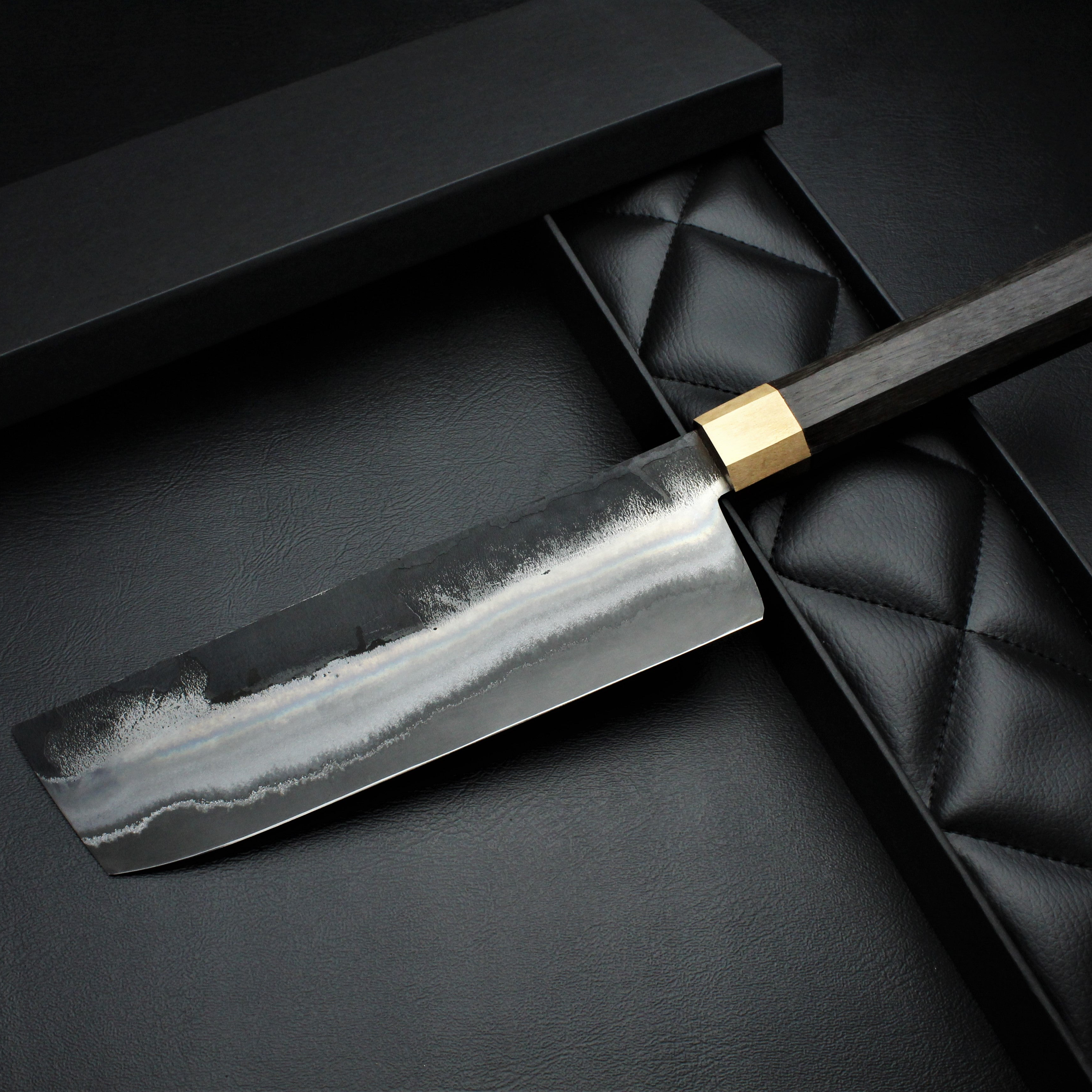 Knife Nakiri Mooreiche Oktagonal - Lilienstahl