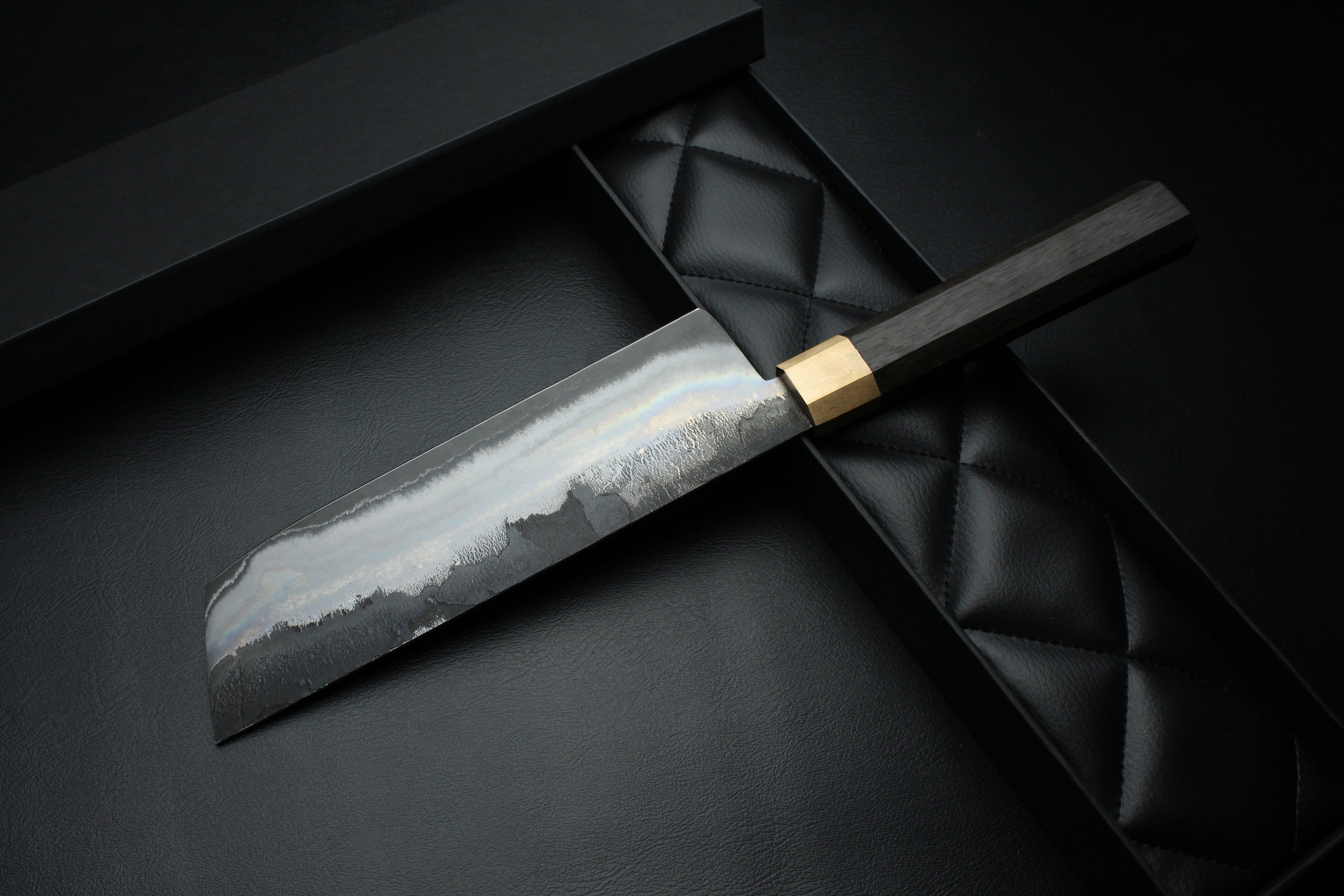 Messer Nakiri Mooreiche Oktagonal - Lilienstahl