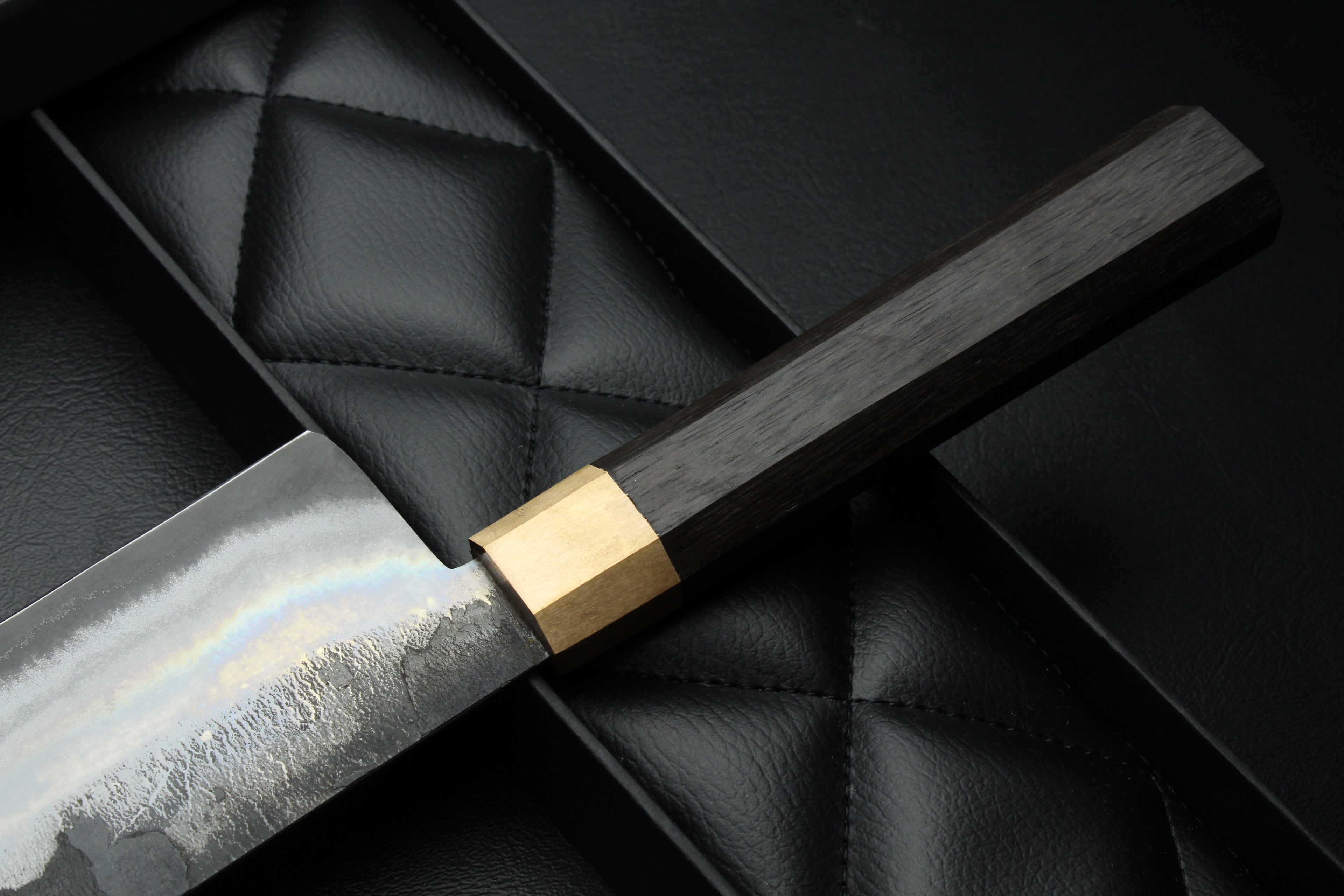 Messer Nakiri Mooreiche Oktagonal - Lilienstahl