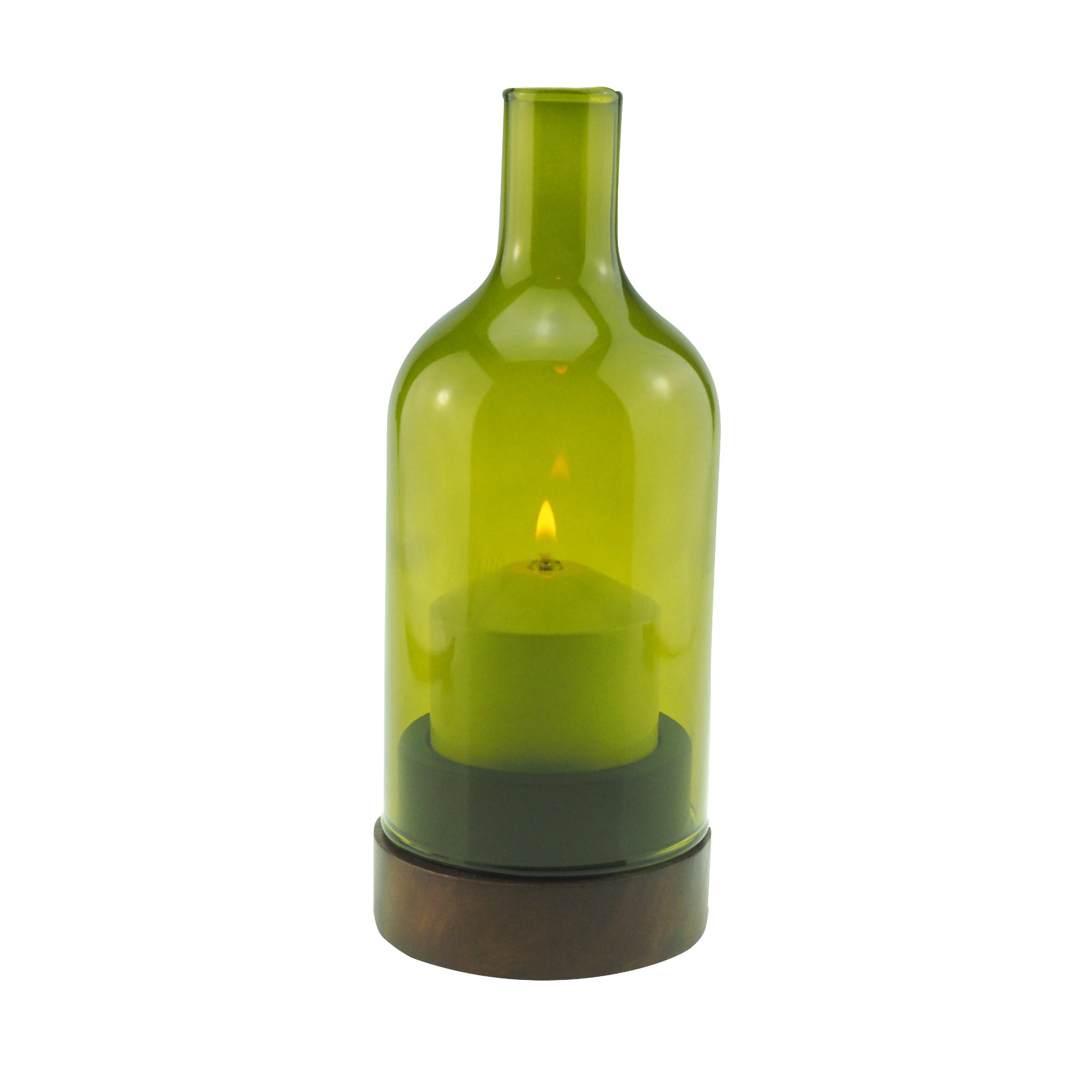 Oil Lamp Ino Wood Green - Candola