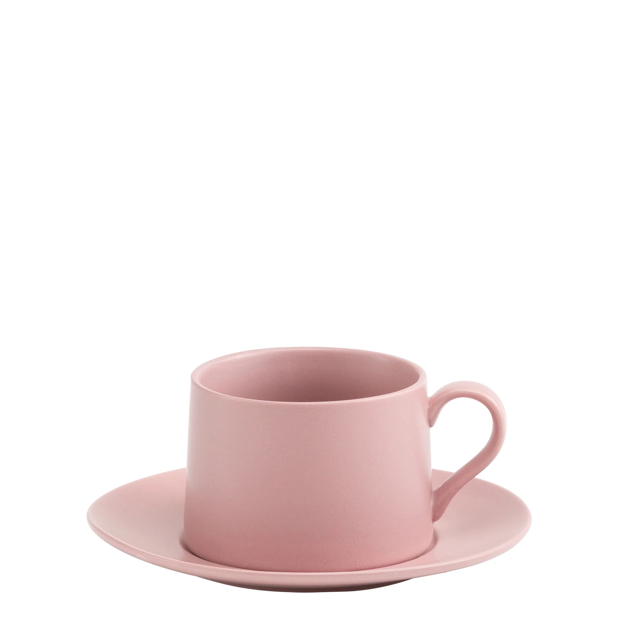 Tea cup and saucer pink Levante - Zafferano