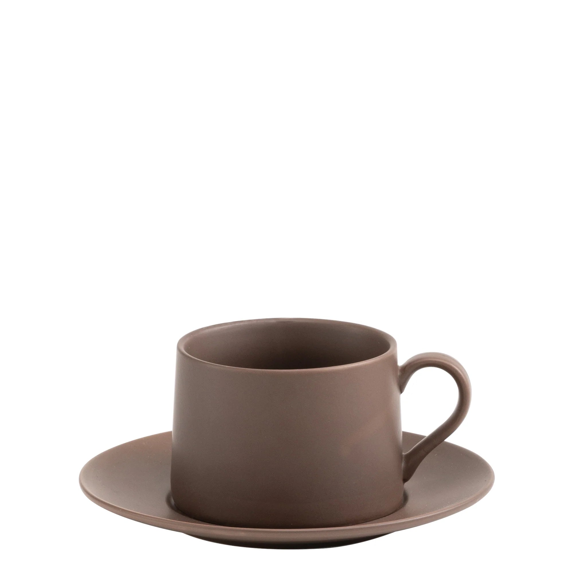 Tea cup and saucer brown Levante - Zafferano