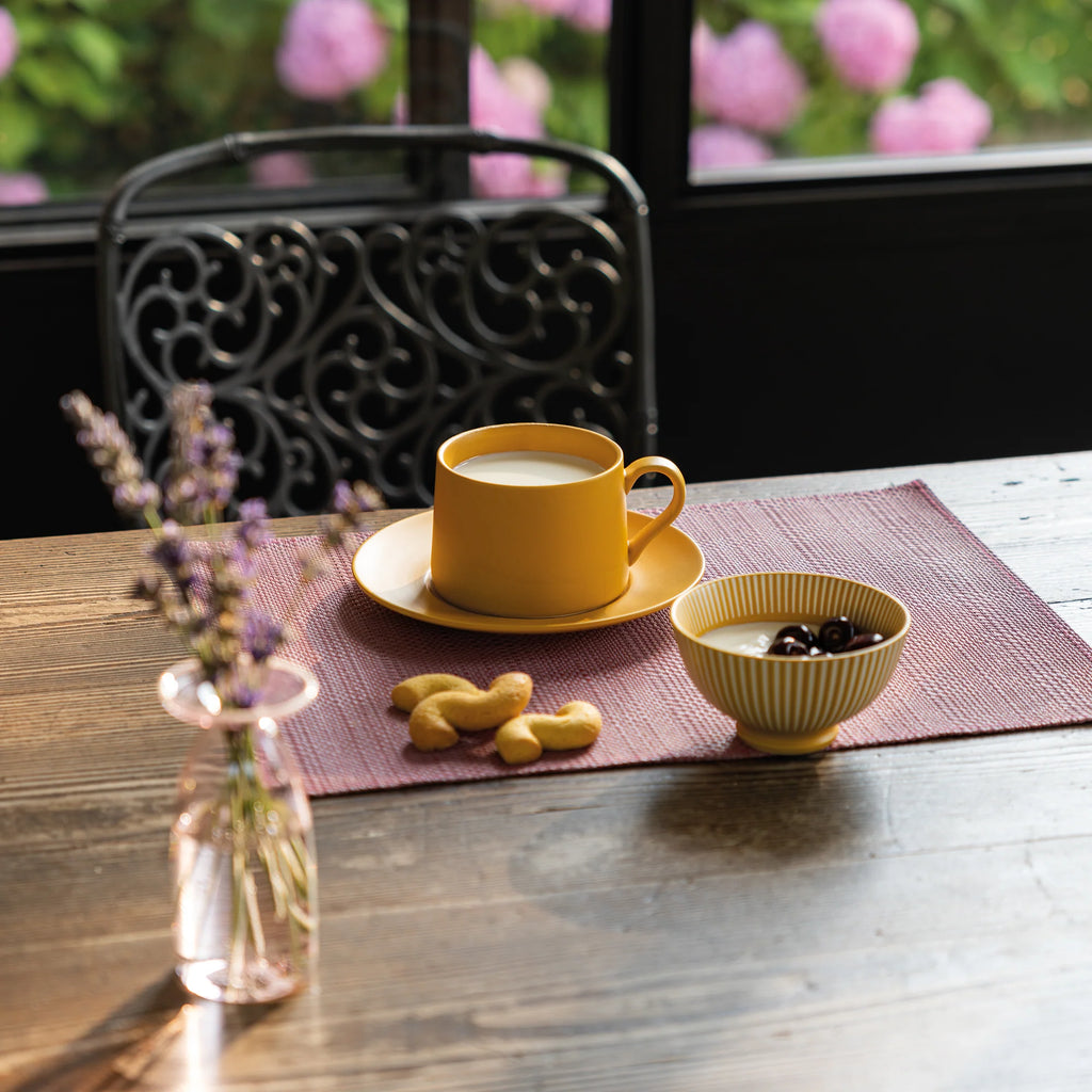 Tea cup and saucer yellow Levante - Zafferano