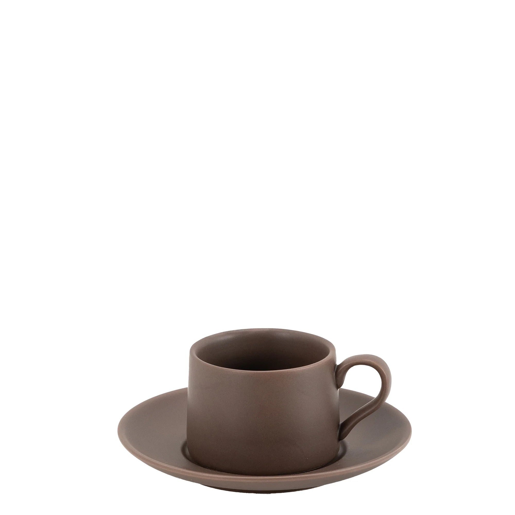 Coffee cup and saucer brown Levante - Zafferano