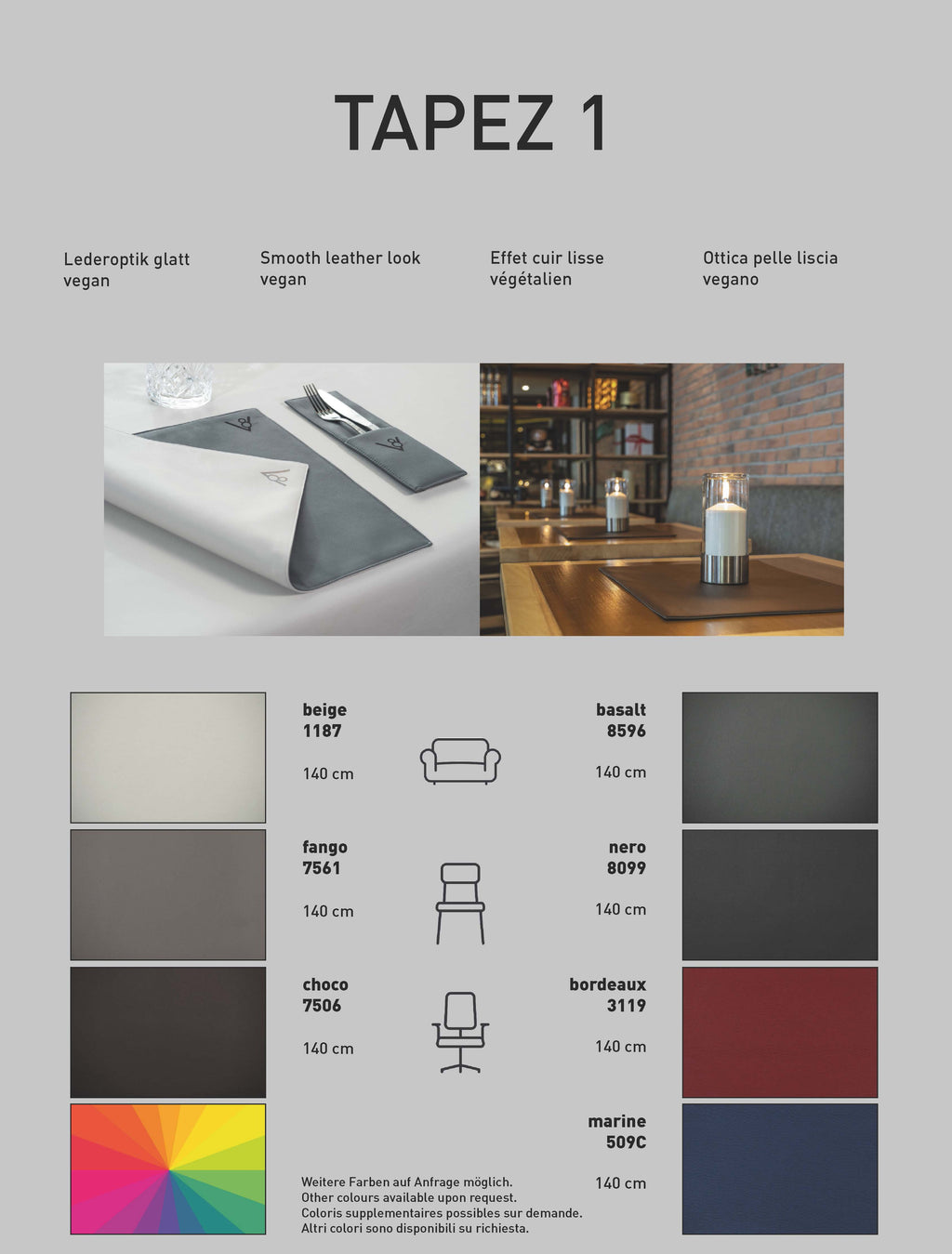 Table Placemat - Tapez 1 Bordeaux