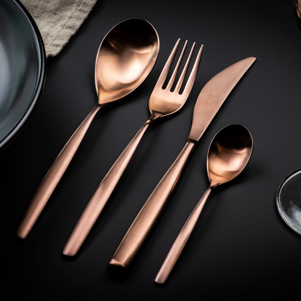 Service de couverts 24 pièces Stiria Pvd Bronze Glace - Mepra