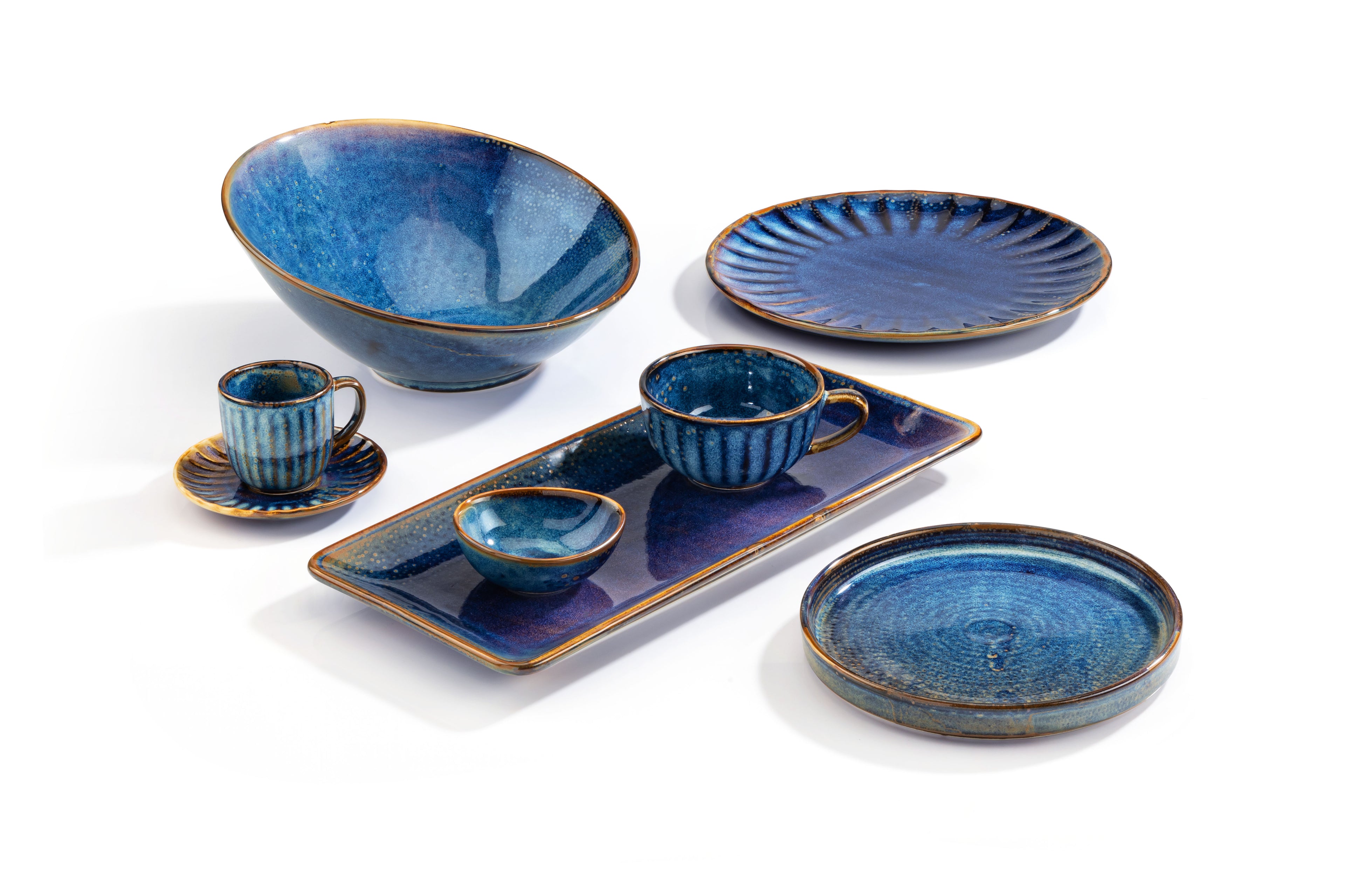 Assiette plate 20,5cm Deep Blue Line - Verlo