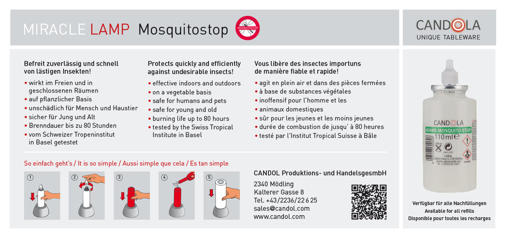 Nachfüllflasche 60A MS - Für Öllampen (Mosquito Stop)